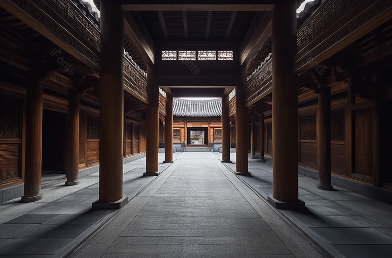 中式古典建筑庭院通道古老的传统著名景点,高清,摄影图,摄影图片,图片大全,摄影图免费下载